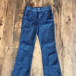 EUC Nordstrom 'Ab'Solution Skyrise Stripe Wide Leg Jeans | Size: 6P |